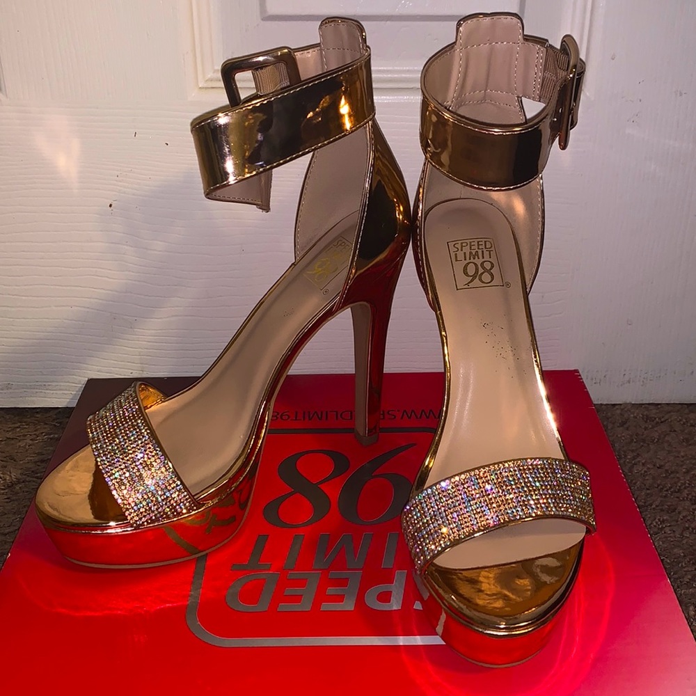 Gold Platform Heels